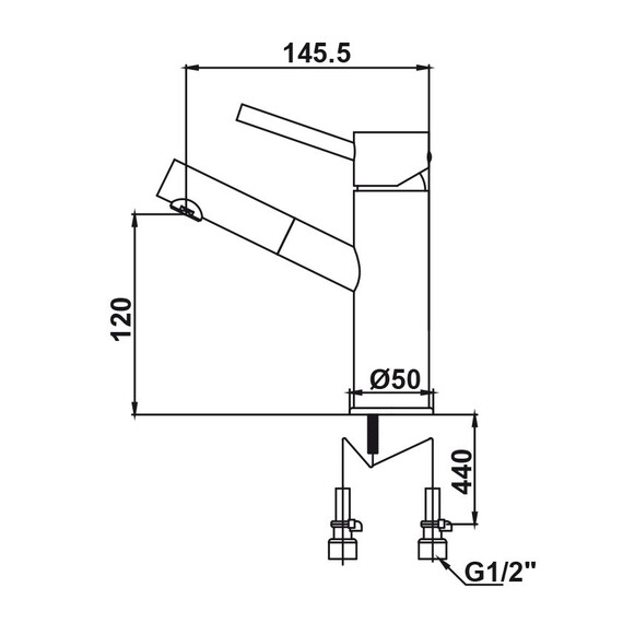 СМЕСИТЕЛЬ KAISER MERKUR ДЛЯ РАКОВИНЫ