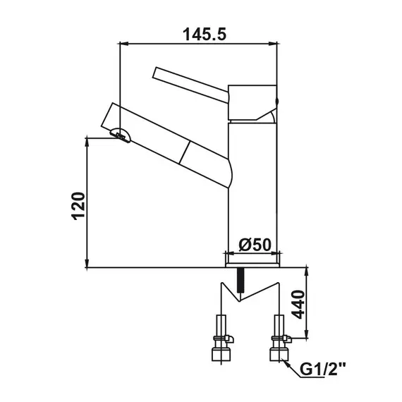 СМЕСИТЕЛЬ KAISER MERKUR ДЛЯ РАКОВИНЫ
