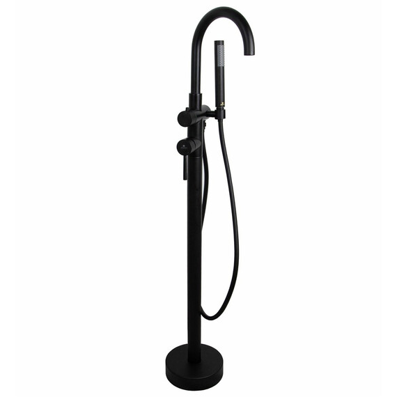 СМЕСИТЕЛЬ НАПОЛЬНЫЙ ДЛЯ ВАННЫ KAISER MERKUR MATT BLACK