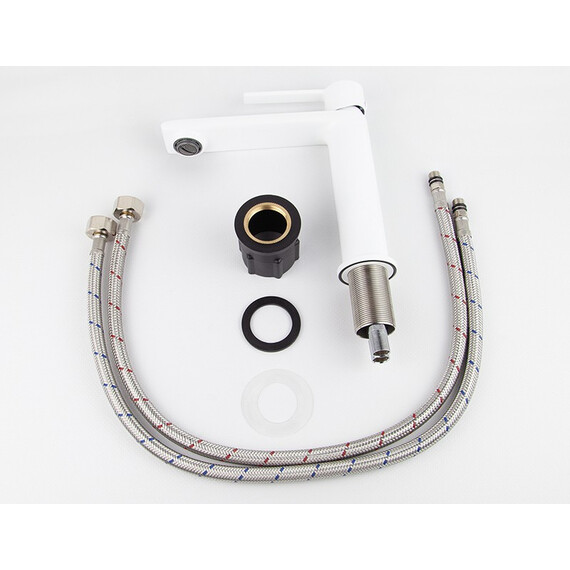 СМЕСИТЕЛЬ KAISER SERIO ДЛЯ РАКОВИНЫ WHITE MATT