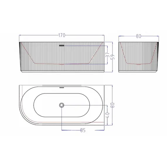 АКРИЛОВАЯ ВАННА BAGAMA (LEFT)