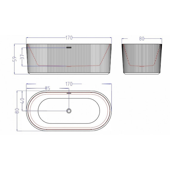 АКРИЛОВАЯ ВАННА TORTUGA (BLACK)