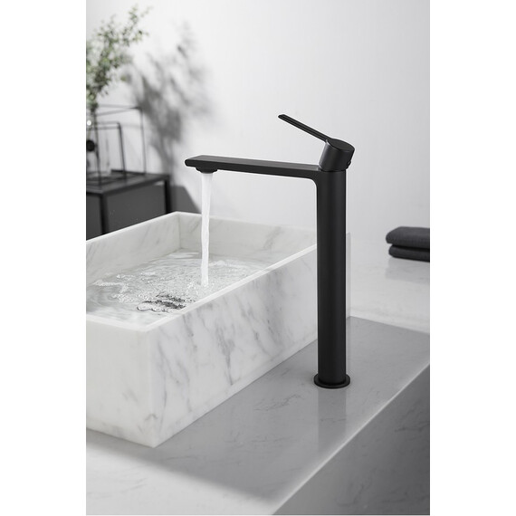 СМЕСИТЕЛЬ KAISER SERIO ДЛЯ РАКОВИНЫ BLACK MATT