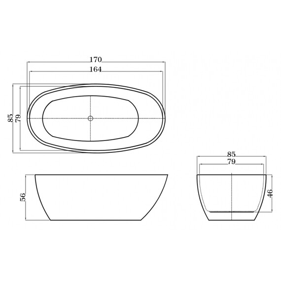 АКРИЛОВАЯ ВАННА SOPHIA (BLACK)