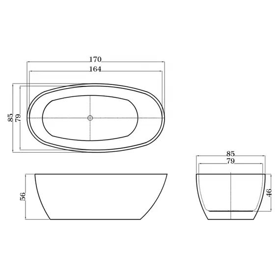 АКРИЛОВАЯ ВАННА SOPHIA (BLACK)