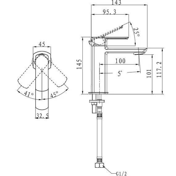 СМЕСИТЕЛЬ KAISER SAGA ДЛЯ РАКОВИНЫ