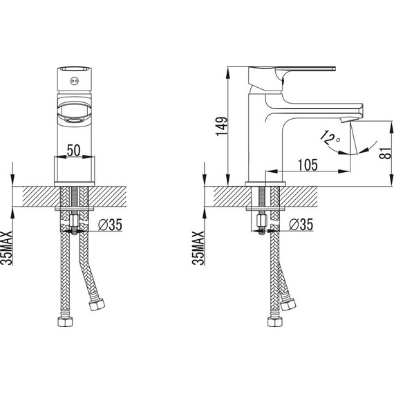СМЕСИТЕЛЬ ДЛЯ РАКОВИНЫ KAISER OVAL