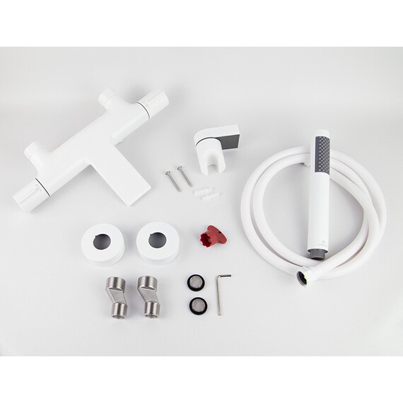 СМЕСИТЕЛЬ KAISER SERIO ДЛЯ ВАННЫ С ТЕРМОСТАТОМ WHITE MATT