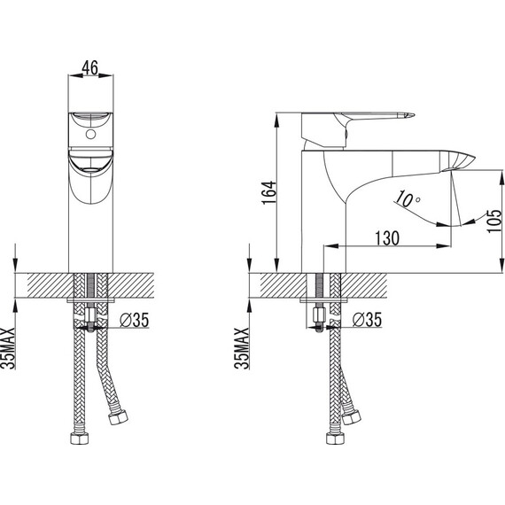 СМЕСИТЕЛЬ KAISER SENA ДЛЯ РАКОВИНЫ