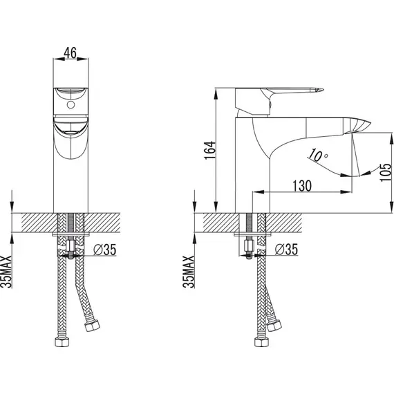 СМЕСИТЕЛЬ KAISER SENA ДЛЯ РАКОВИНЫ