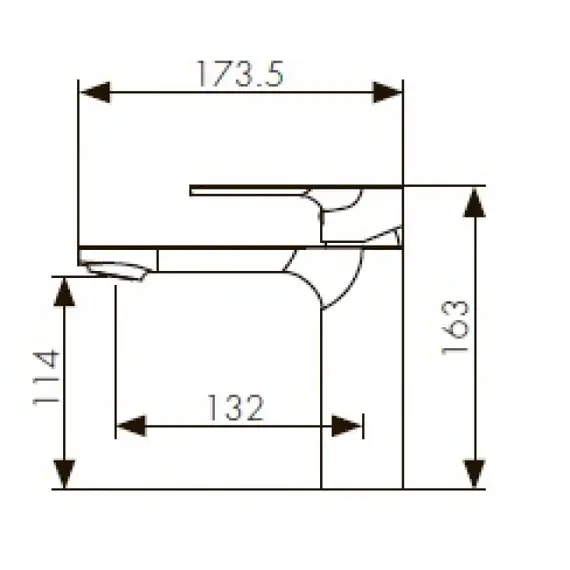 СМЕСИТЕЛЬ KAISER LINEAR ДЛЯ РАКОВИНЫ (ХРОМ)