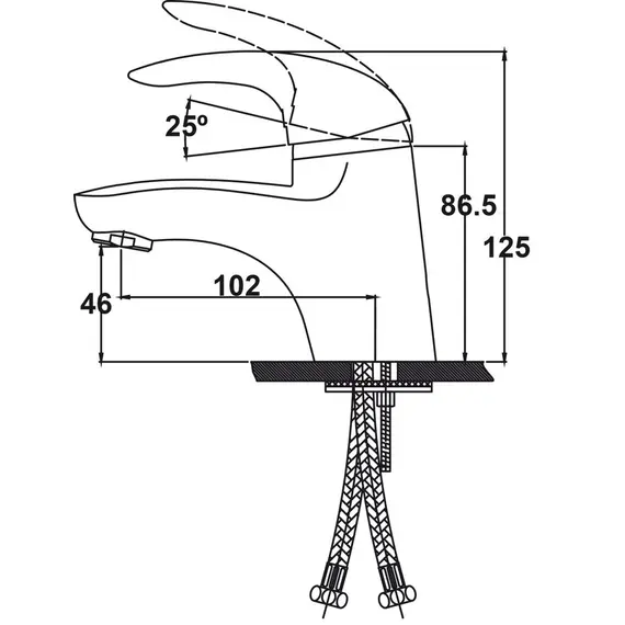СМЕСИТЕЛЬ ДЛЯ РАКОВИНЫ KAISER SAFIRA