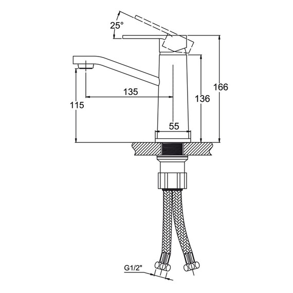 СМЕСИТЕЛЬ KAISER SONAT ДЛЯ РАКОВИНЫ
