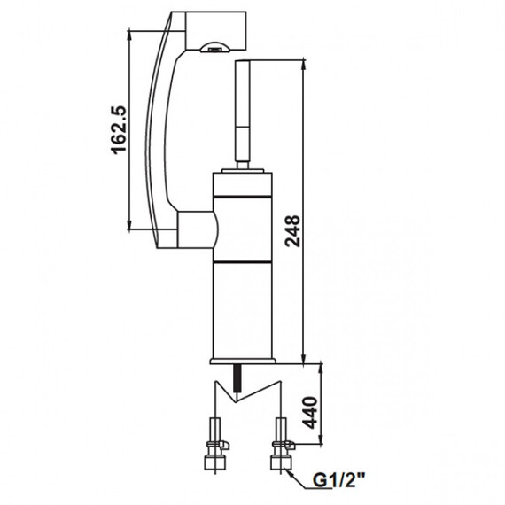 СМЕСИТЕЛЬ KAISER MERKUR ДЛЯ РАКОВИНЫ