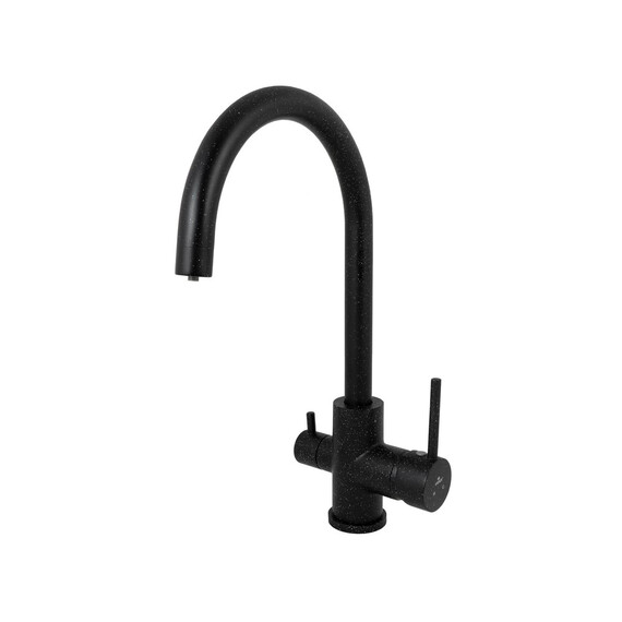 СМЕСИТЕЛЬ KAISER MERCUR ДЛЯ КУХНИ БОКОВОЙ ПОД ФИЛЬТР R-ИЗЛИВ ЧЕРНЫЙ-308