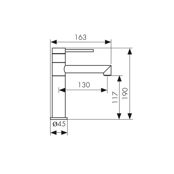 СМЕСИТЕЛЬ KAISER VITA ДЛЯ РАКОВИНЫ ЧЕРНЫЙ МАТОВЫЙ