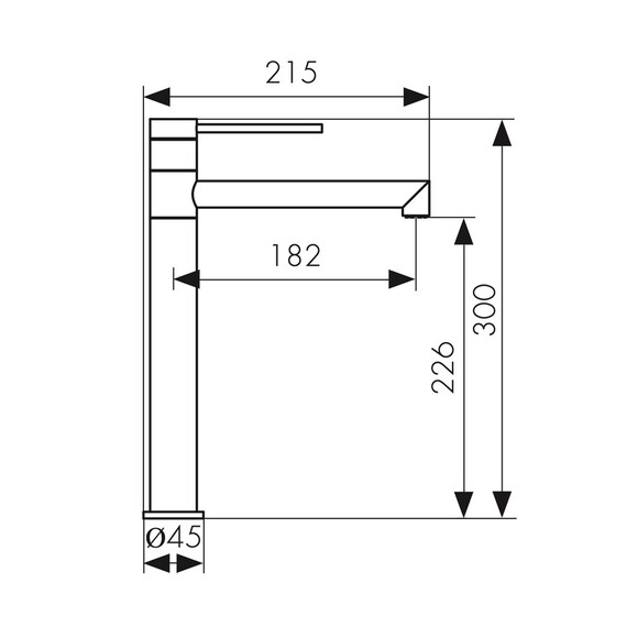 СМЕСИТЕЛЬ KAISER VITA ДЛЯ РАКОВИНЫ ВЫСОКИЙ ХРОМ