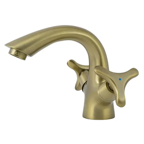 СМЕСИТЕЛЬ KAISER TRIO ДЛЯ РАКОВИНЫ КЕРАМИКА 3-Х ЛИСТНИК БРОНЗА