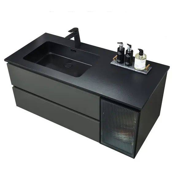 ТУМБА С РАКОВИНОЙ ORANS BC-2055-1200L MATTE BLACK (1200X550X500)