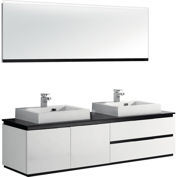 ТУМБА С РАКОВИНОЙ И СТОЛЕШНИЦЕЙ ORANS BC-6023-1800 ЦВЕТ: WHITE-UV005 (1800X520X475)