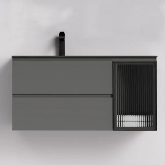 ТУМБА С РАКОВИНОЙ ORANS BC-2055-1000L MATTE BLACK (1000X550X500)