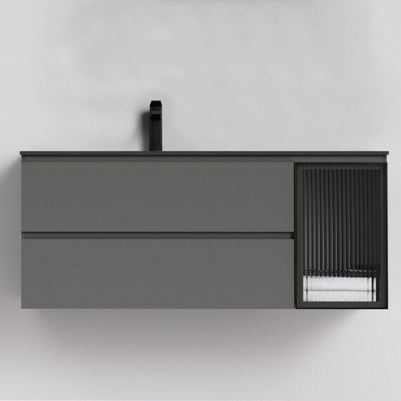 ТУМБА С РАКОВИНОЙ ORANS BC-2055-1200L MATTE BLACK (1200X550X500)