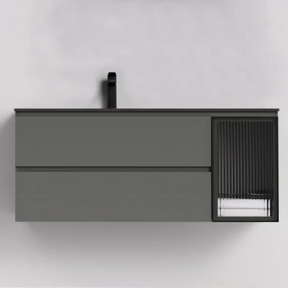 ТУМБА С РАКОВИНОЙ ORANS BC-2055-1200L MATTE BLACK (1200X550X500)