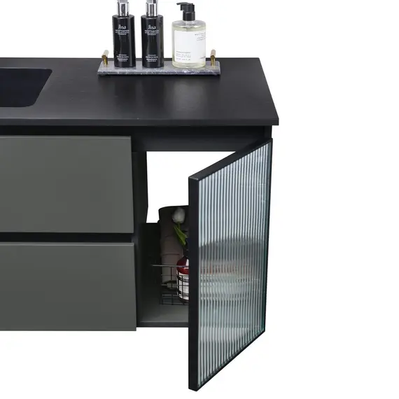 ТУМБА С РАКОВИНОЙ ORANS BC-2055-1200L MATTE BLACK (1200X550X500)