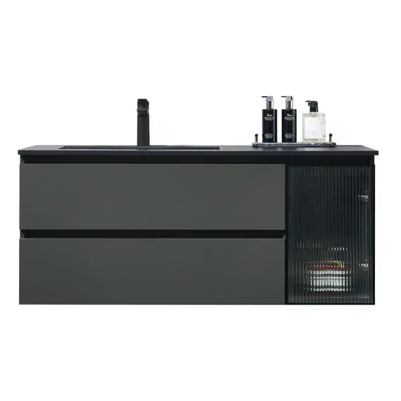 ТУМБА С РАКОВИНОЙ ORANS BC-2055-1200L MATTE BLACK (1200X550X500)