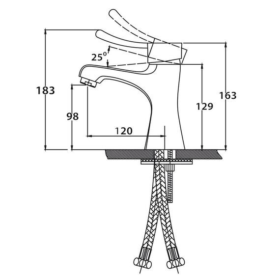 СМЕСИТЕЛЬ KAISER VERONA ДЛЯ РАКОВИНЫ ХРОМ