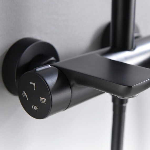 ДУШЕВАЯ СТОЙКА B&W UK8300В ЧЕРНЫЙ МАТОВЫЙ