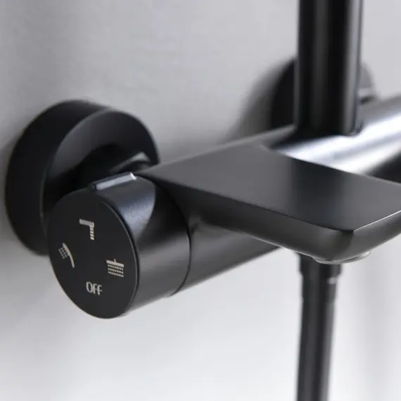 ДУШЕВАЯ СТОЙКА B&W UK8300В ЧЕРНЫЙ МАТОВЫЙ