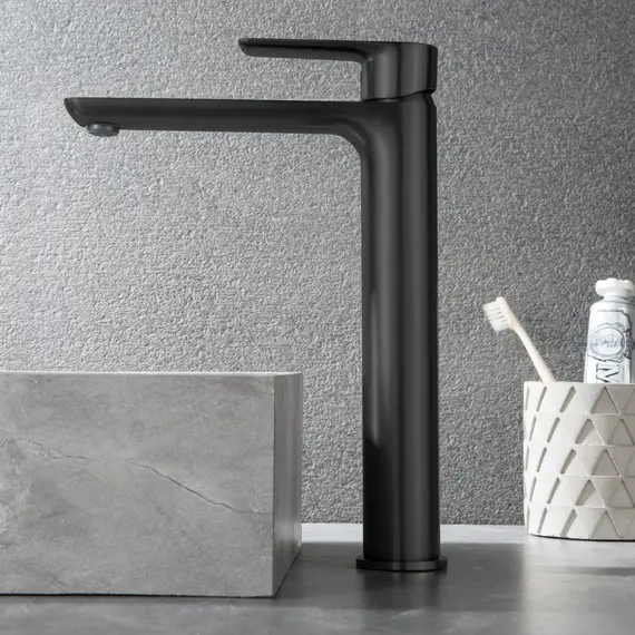 СМЕСИТЕЛЬ B&W UK8302B ДЛЯ РАКОВИНЫ ВЫСОКИЙ ЧЕРНЫЙ МАТОВЫЙ