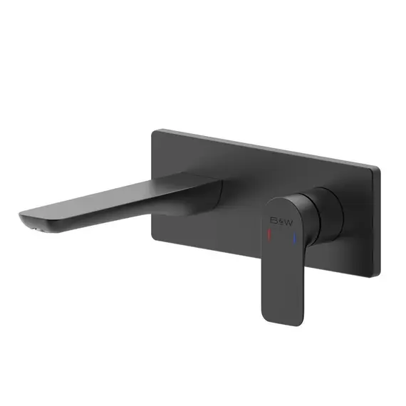 СМЕСИТЕЛЬ B&W UK8306B ДЛЯ РАКОВИНЫ ВСТРАИВАЕМЫЙ ЧЕРНЫЙ МАТОВЫЙ