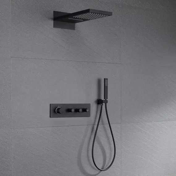 ДУШЕВОЙ ВСТРАИВАЕМЫЙ КОМПЛЕКТ B&W UK8330B ЧЕРНЫЙ МАТОВЫЙ