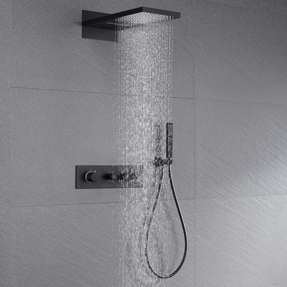 ДУШЕВОЙ ВСТРАИВАЕМЫЙ КОМПЛЕКТ B&W UK8330B ЧЕРНЫЙ МАТОВЫЙ