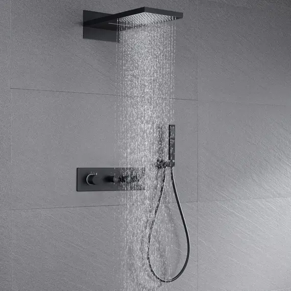 ДУШЕВОЙ ВСТРАИВАЕМЫЙ КОМПЛЕКТ B&W UK8330B ЧЕРНЫЙ МАТОВЫЙ