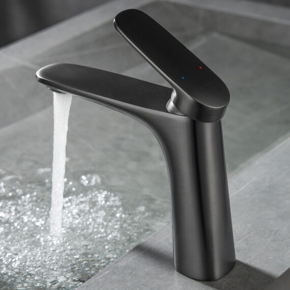 СМЕСИТЕЛЬ ДЛЯ РАКОВИНЫ B&W UK8701MG ВОРОНЕНАЯ СТАЛЬ