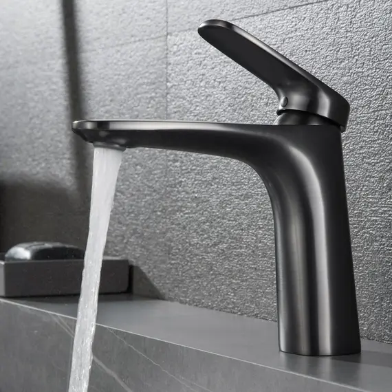 СМЕСИТЕЛЬ ДЛЯ РАКОВИНЫ B&W UK8701MG ВОРОНЕНАЯ СТАЛЬ