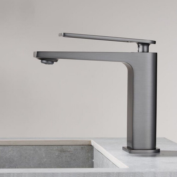 СМЕСИТЕЛЬ ДЛЯ РАКОВИНЫ B&W UK9901MG ВОРОНЕНАЯ СТАЛЬ