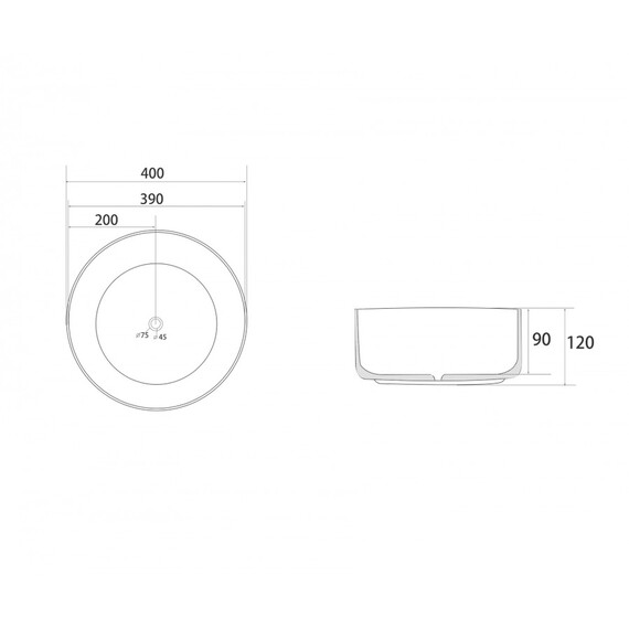 РАКОВИНА НАКЛАДНАЯ ABBER BEQUEM AC2109GG ЗОЛОТО