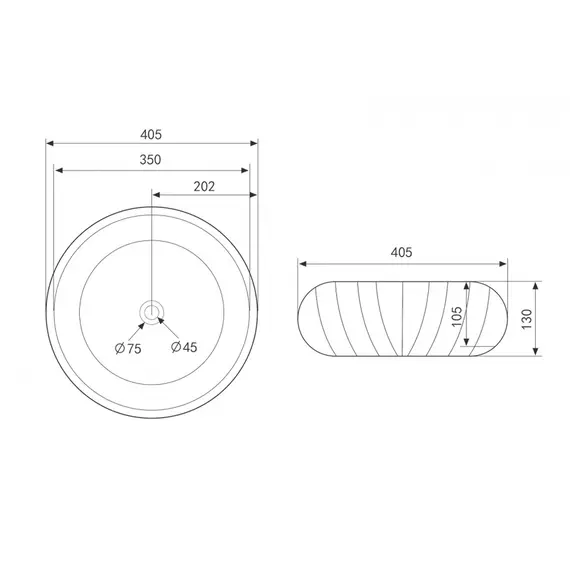 РАКОВИНА НАКЛАДНАЯ ABBER BEQUEM AC2115 БЕЛАЯ