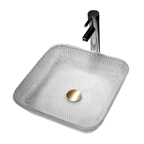 РАКОВИНА НАКЛАДНАЯ СТЕКЛЯННАЯ ABBER GLAS AK2311 ПРОЗРАЧНАЯ