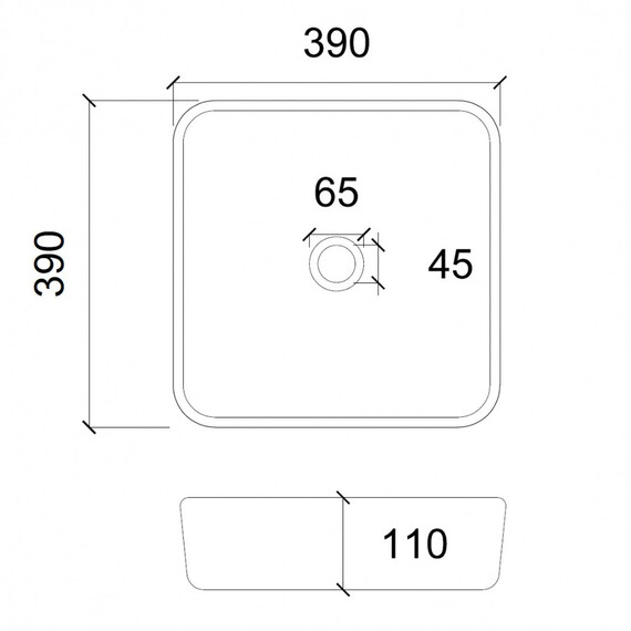 РАКОВИНА НАКЛАДНАЯ СТЕКЛЯННАЯ ABBER GLAS AK2311 ПРОЗРАЧНАЯ