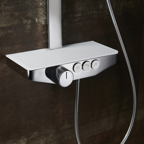 КОМПЛЕКТ СМЕСИТЕЛЬ ДУШЕВАЯ СТОЙКА B&W U7785 ХРОМ