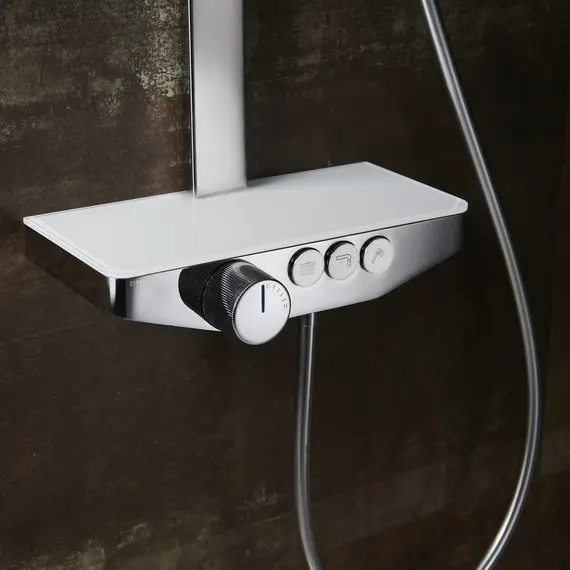 КОМПЛЕКТ СМЕСИТЕЛЬ ДУШЕВАЯ СТОЙКА B&W U7785 ХРОМ