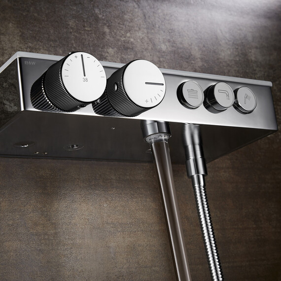 КОМПЛЕКТ СМЕСИТЕЛЬ ДУШЕВАЯ СТОЙКА B&W U7815 ХРОМ