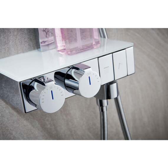 КОМПЛЕКТ СМЕСИТЕЛЬ ДУШЕВАЯ СТОЙКА B&W U7855 ХРОМ