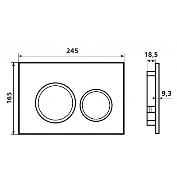 КЛАВИША ДЛЯ ИНСТАЛЛЯЦИИ ESBANO KRG-11MC МАТОВЫЙ ХРОМ