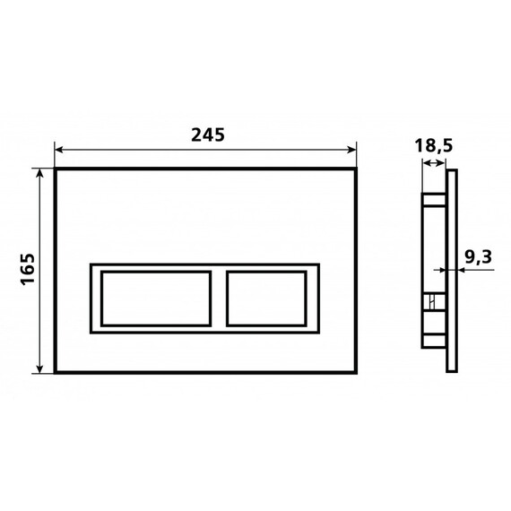 КЛАВИША ДЛЯ ИНСТАЛЛЯЦИИ ESBANO PRK-12SC ГЛЯНЦЕВЫЙ ХРОМ
